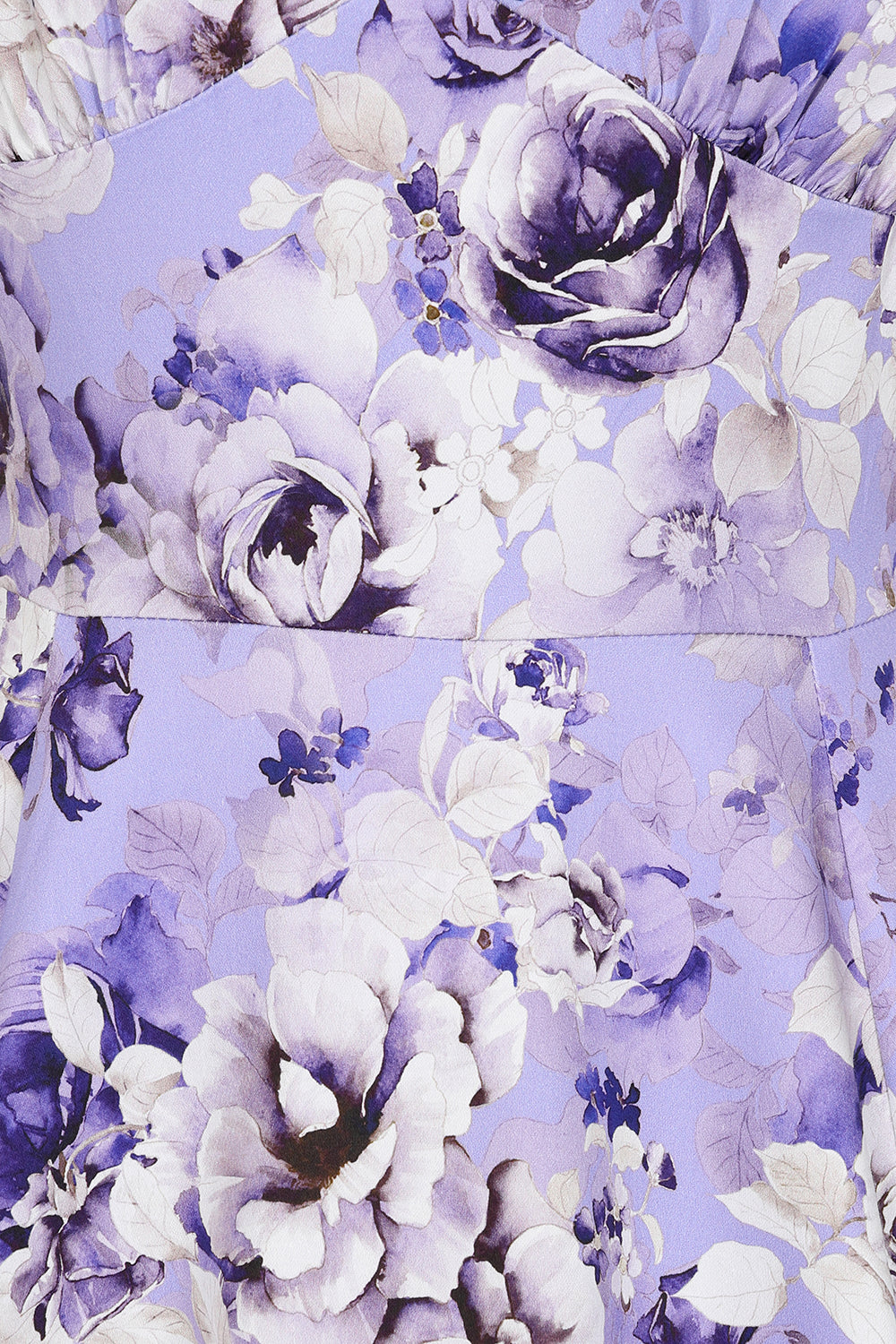 Purple Bonnie Dress - Retro Fleid mit lila Blumen