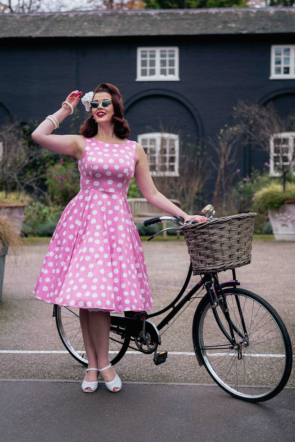 Pink Lyra Polka Kleid