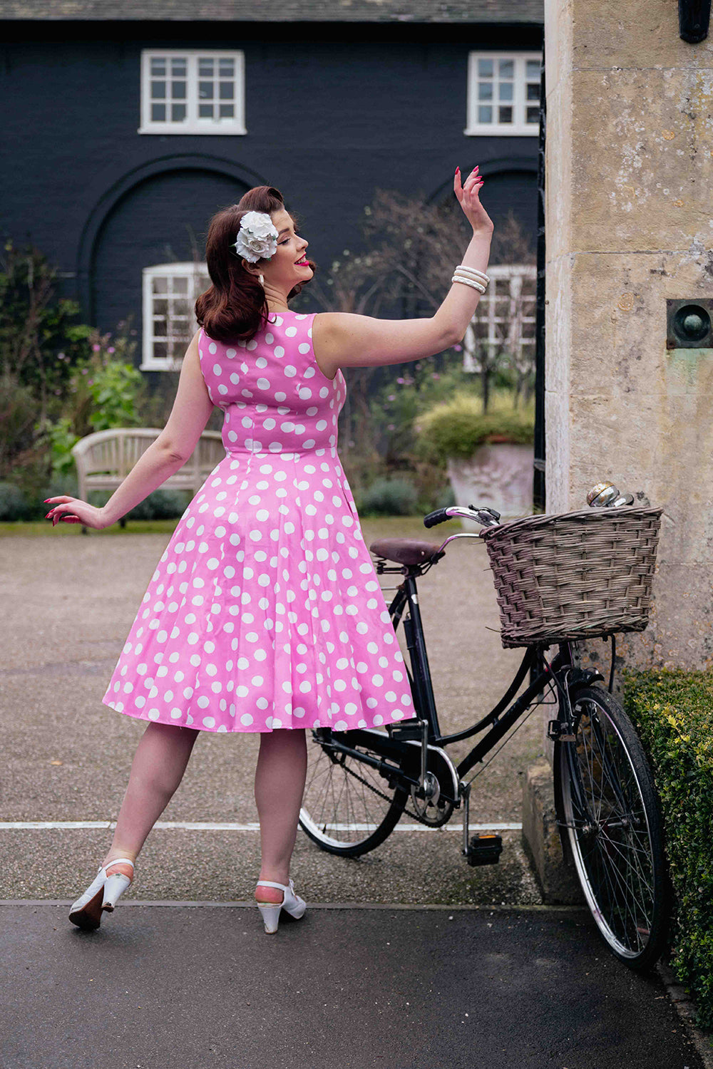 Pink Lyra Polka Kleid