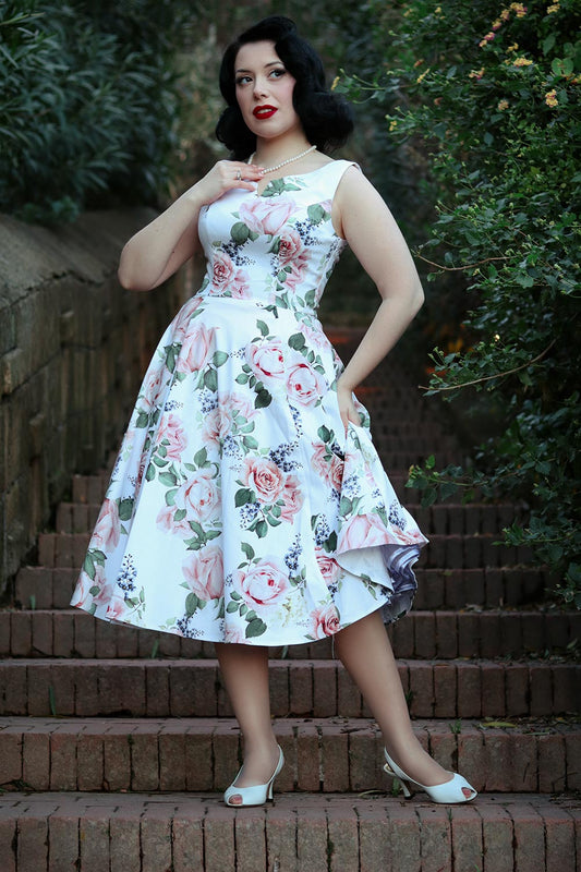 Vera Vintage Rosen-Kleid