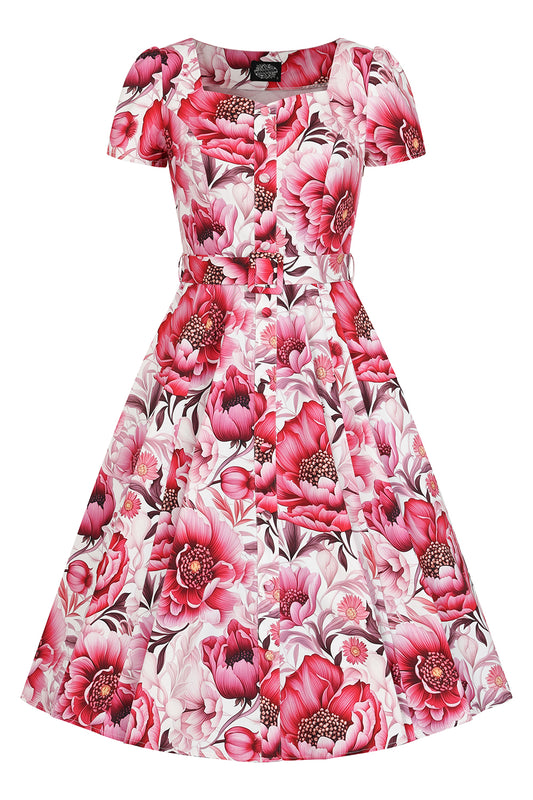 Pink Floral Camille Kleid