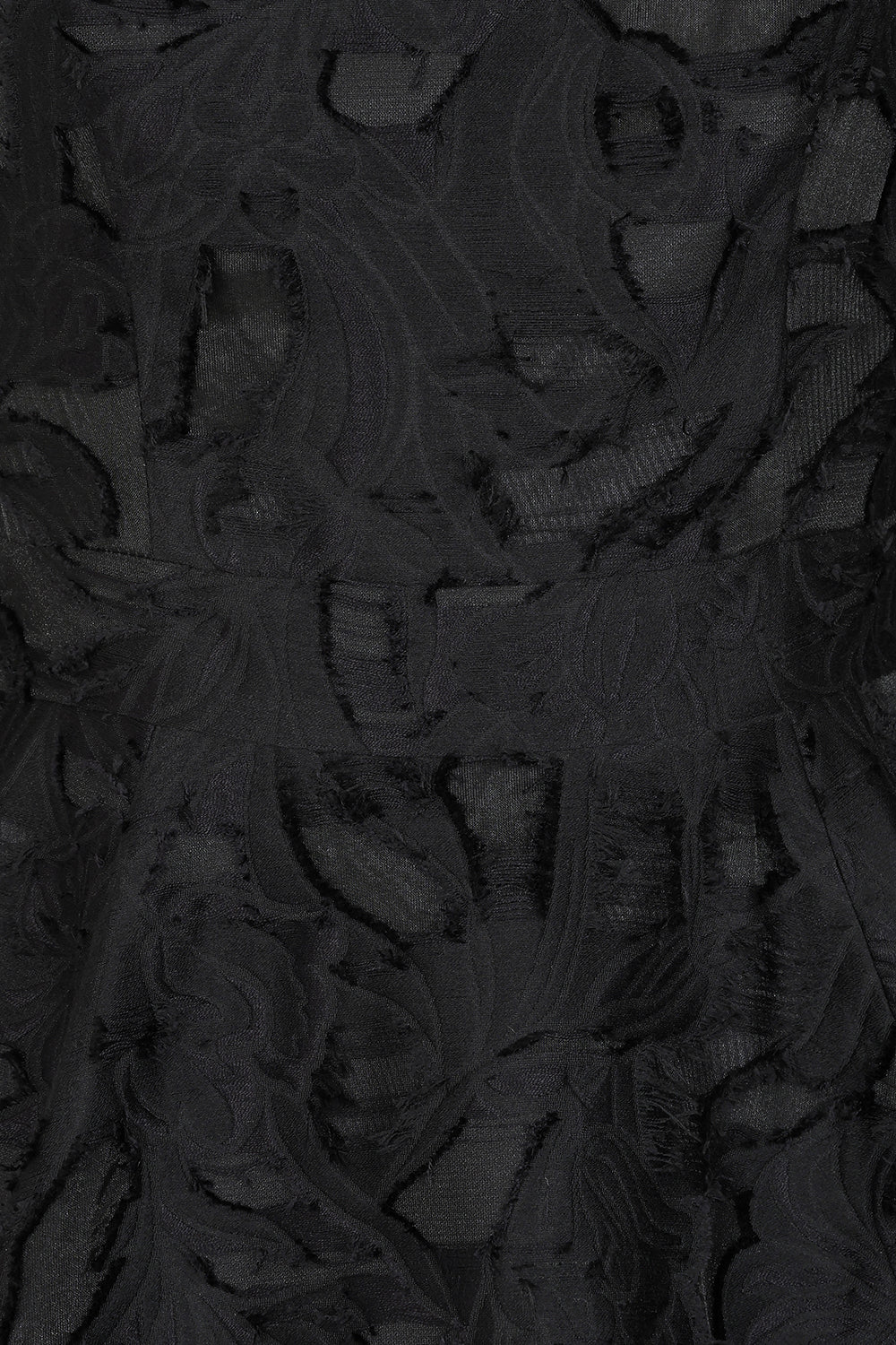 Noir Flora – schwarzes Blütenkleid mit Herzausschnitt