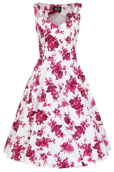 Pink Rosacea Vintage Kleid - Rosenkleid in rosa