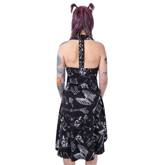 Anatomy Dress - Gothic Kleid mit Print
