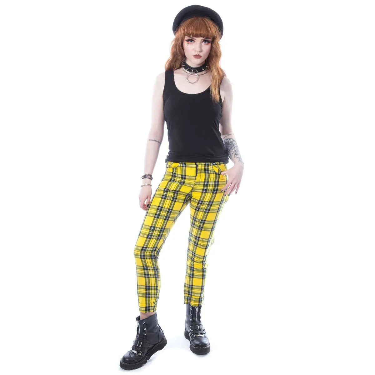 Xylia Pants Tartan gelb