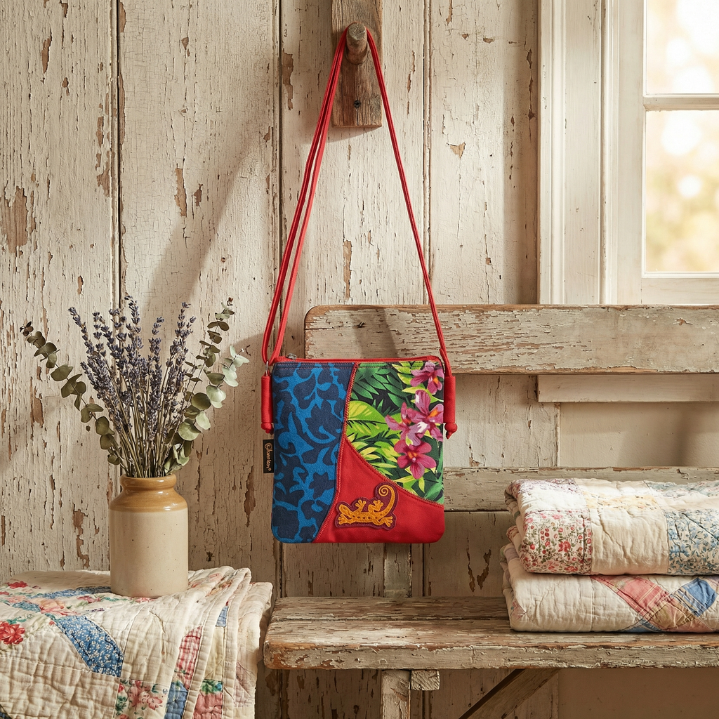 Jalan Patchwork Tasche rot