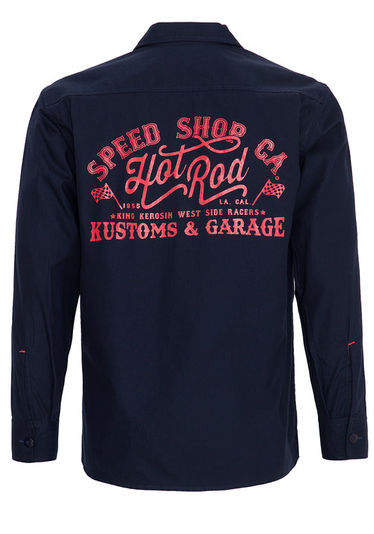 Hot Rod Worker Hemd schwarz