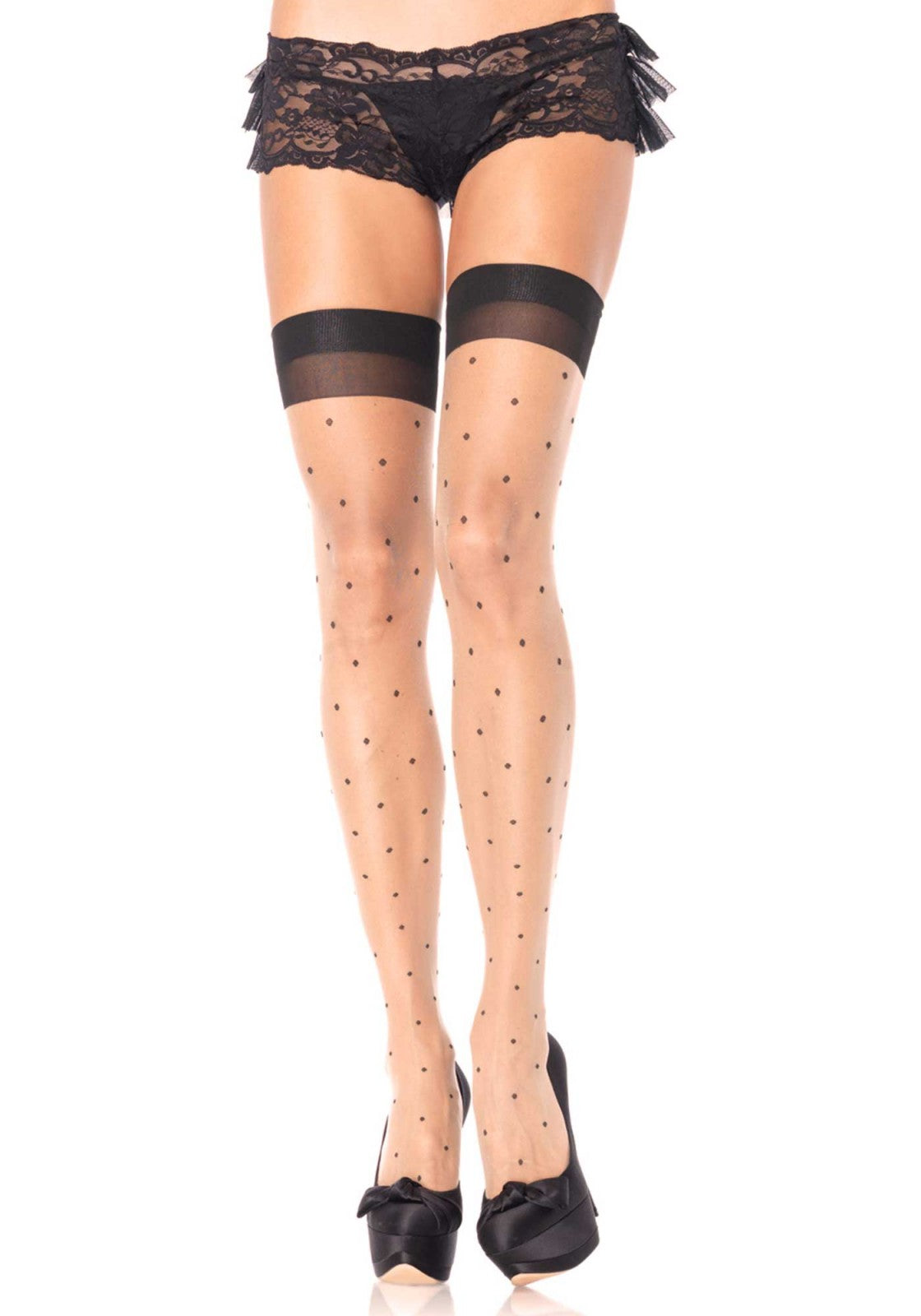 Halterlose Strümpfe Retro Polka