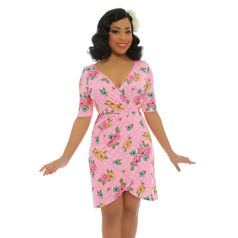 Tanya Pencil Kleid rosa