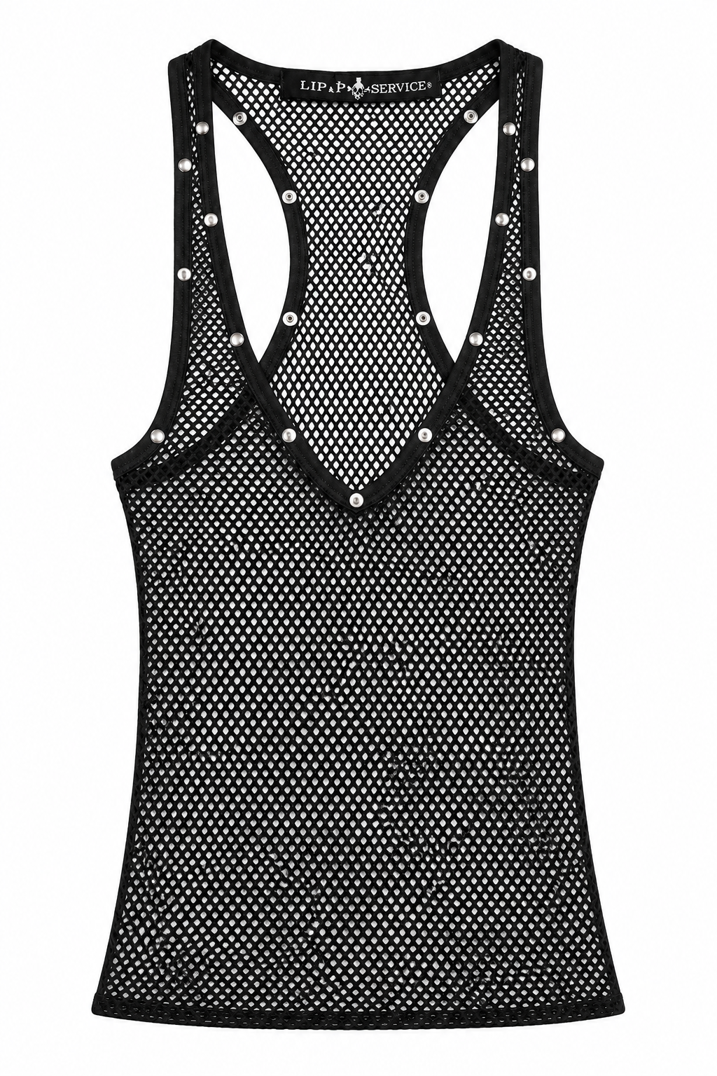 Netz Tanktop - Gothic Netz Shirt mit Nieten