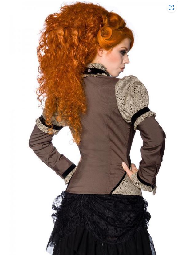 Steampunk Bluse mit Jabot