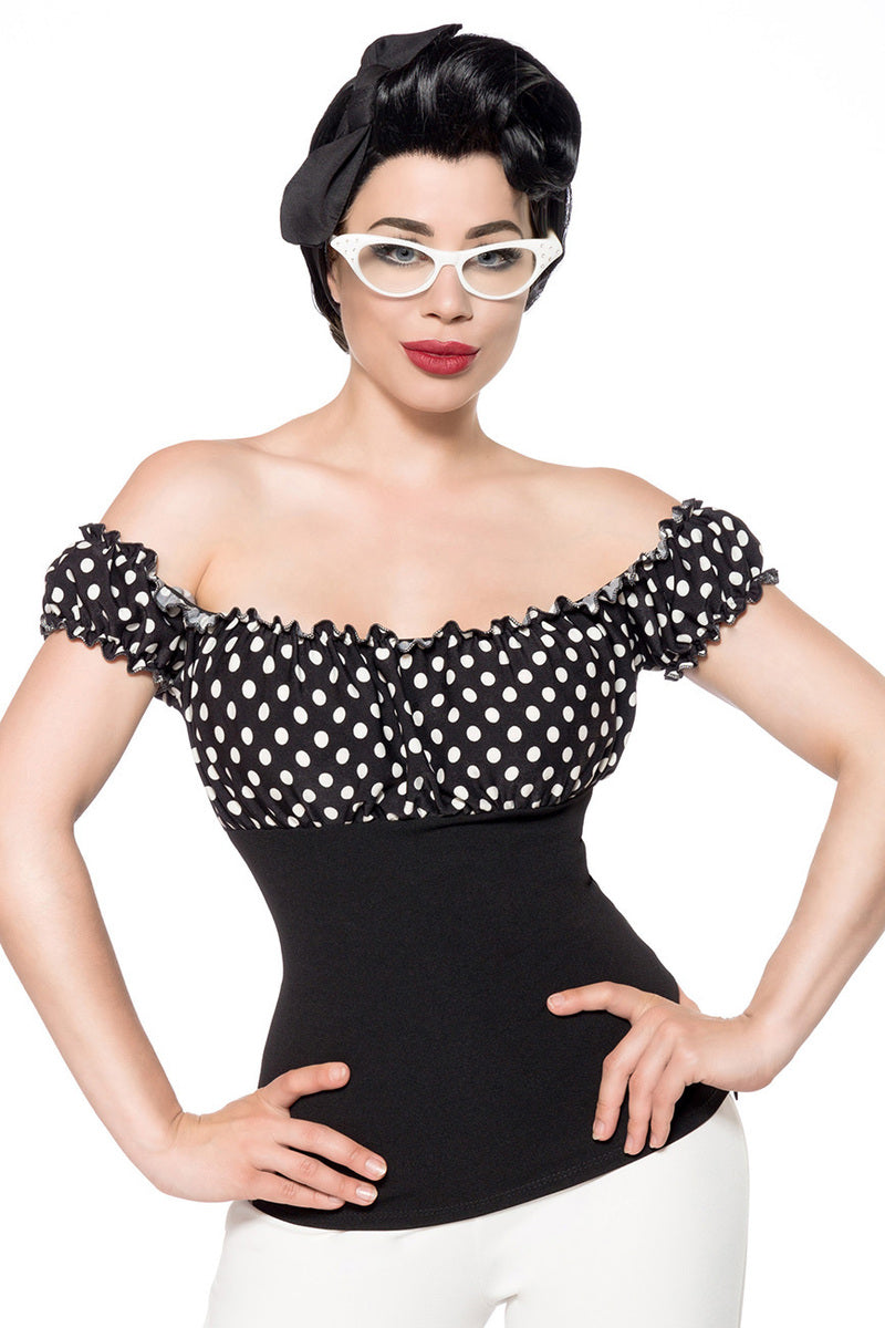 Carmen Top Polka Dot