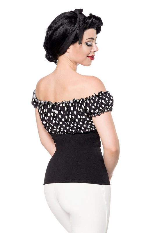 Carmen Top Polka Dot