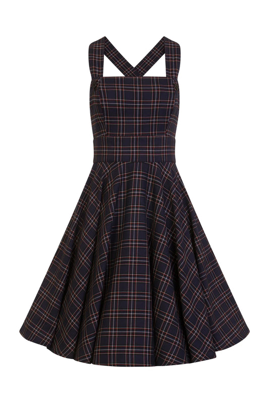 Peebles Latz-Kleid Tartan grün-kariert