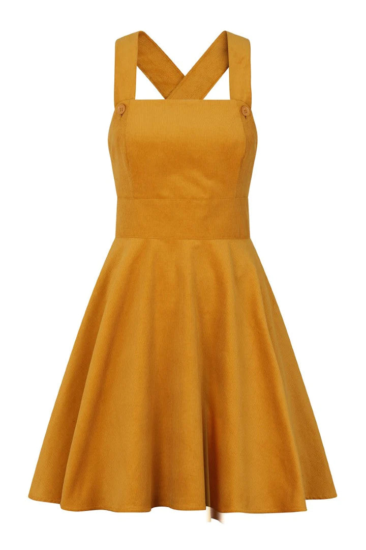 Wonder Years Latzkleid Kord grün