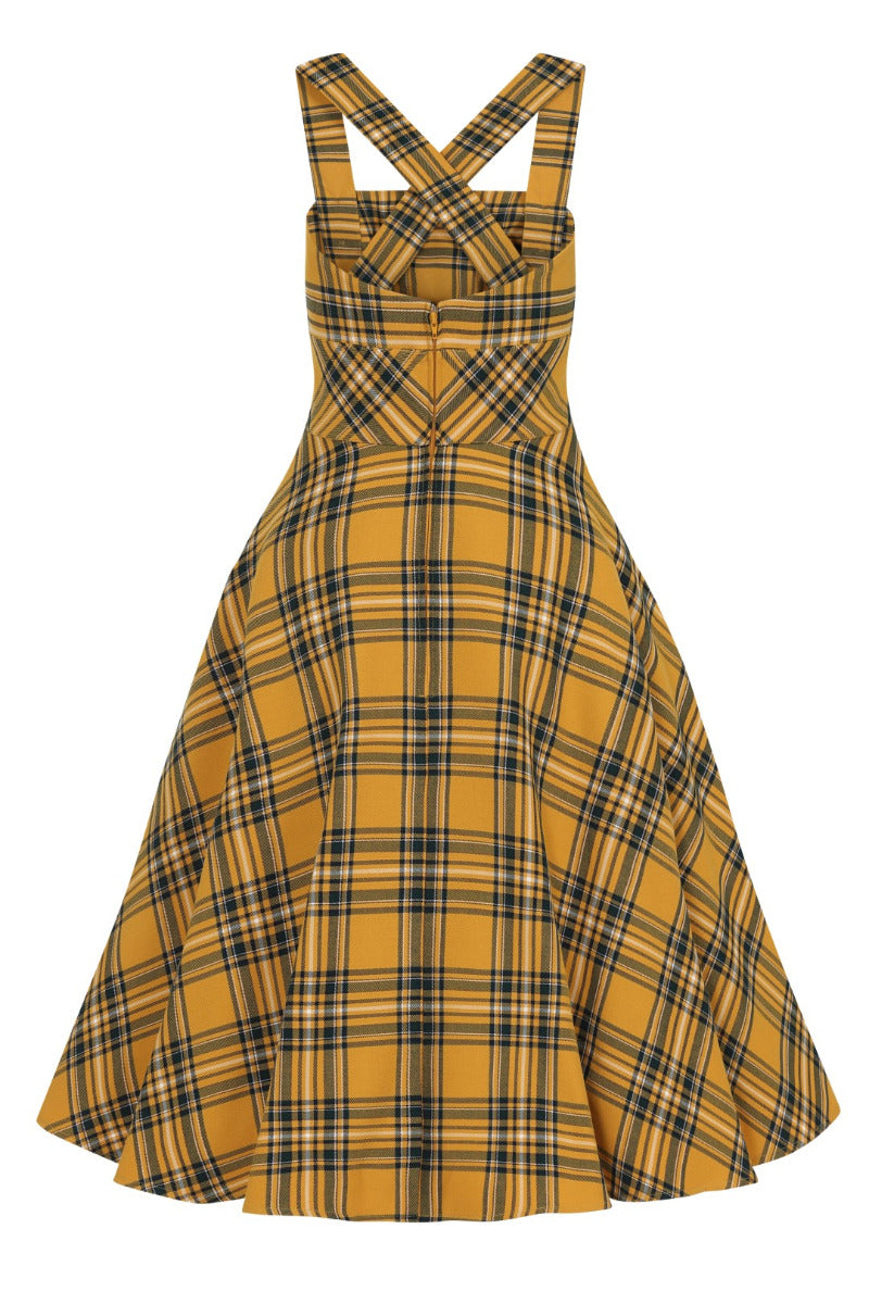 Wither Latzkleid Tartan mustard