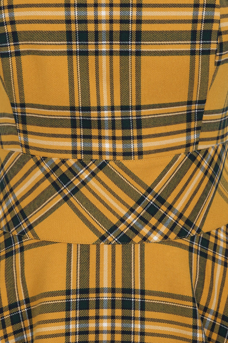 Wither Latzkleid Tartan mustard