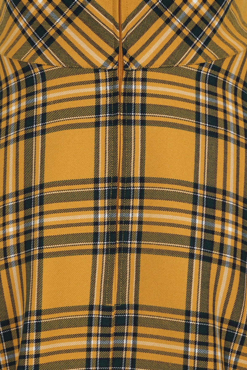 Wither Latzkleid Tartan mustard