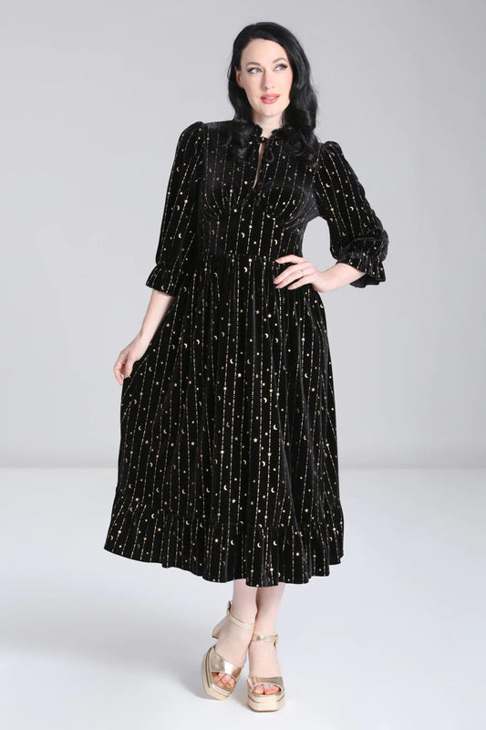 Galactica Samtkleid in schwarz