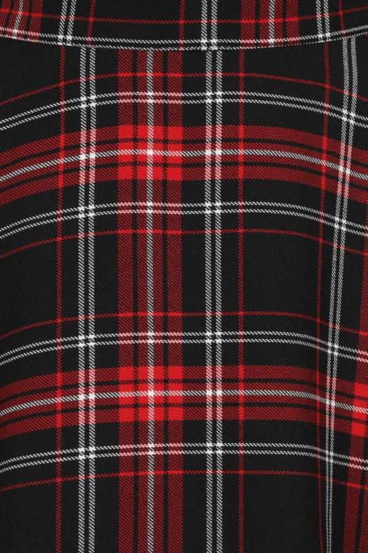 Islay Tartan Skirt schwarz-rot