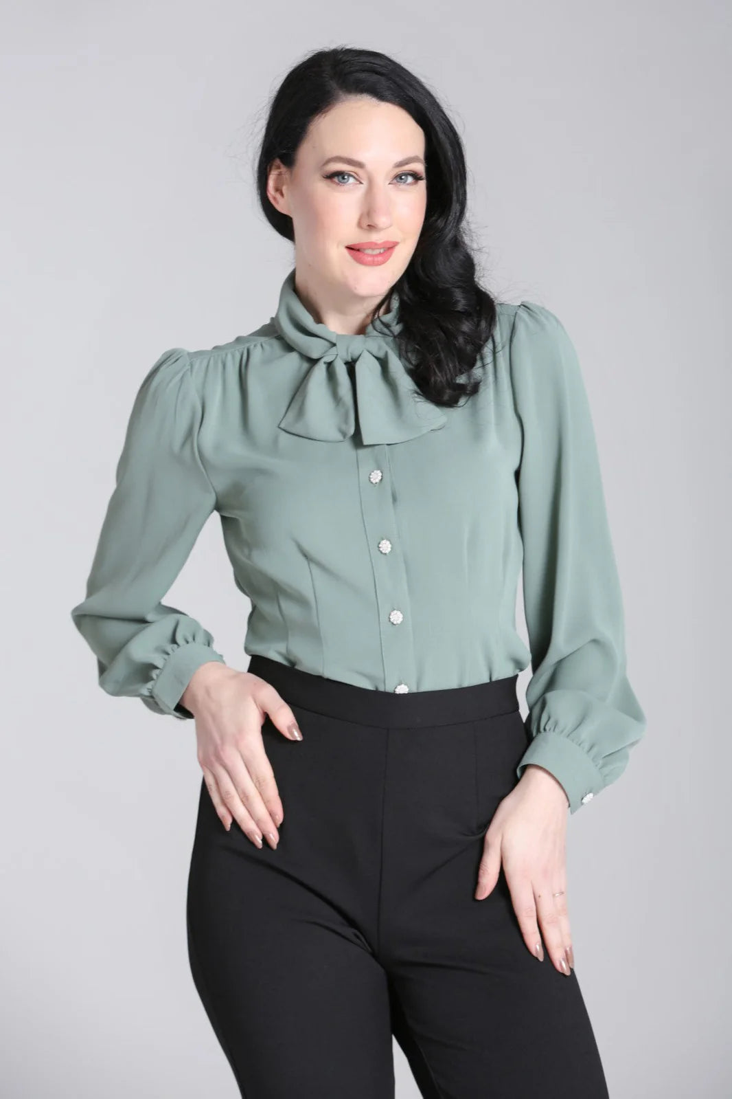 Mina Bluse Vintage green