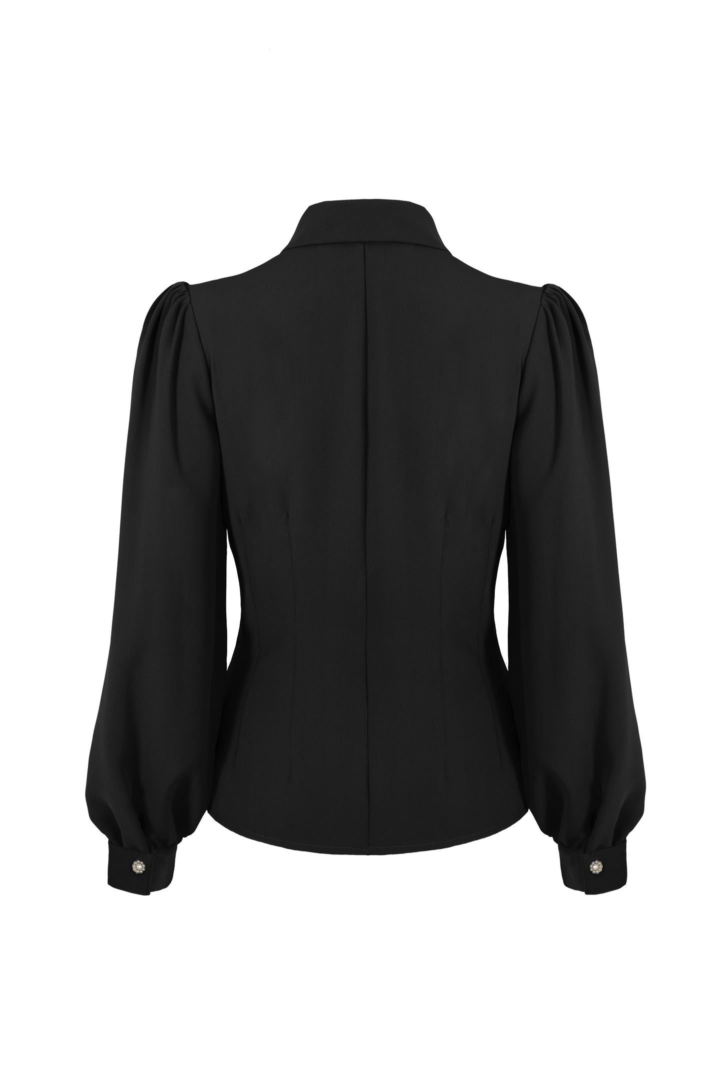 Mina Vintage Bluse schwarz