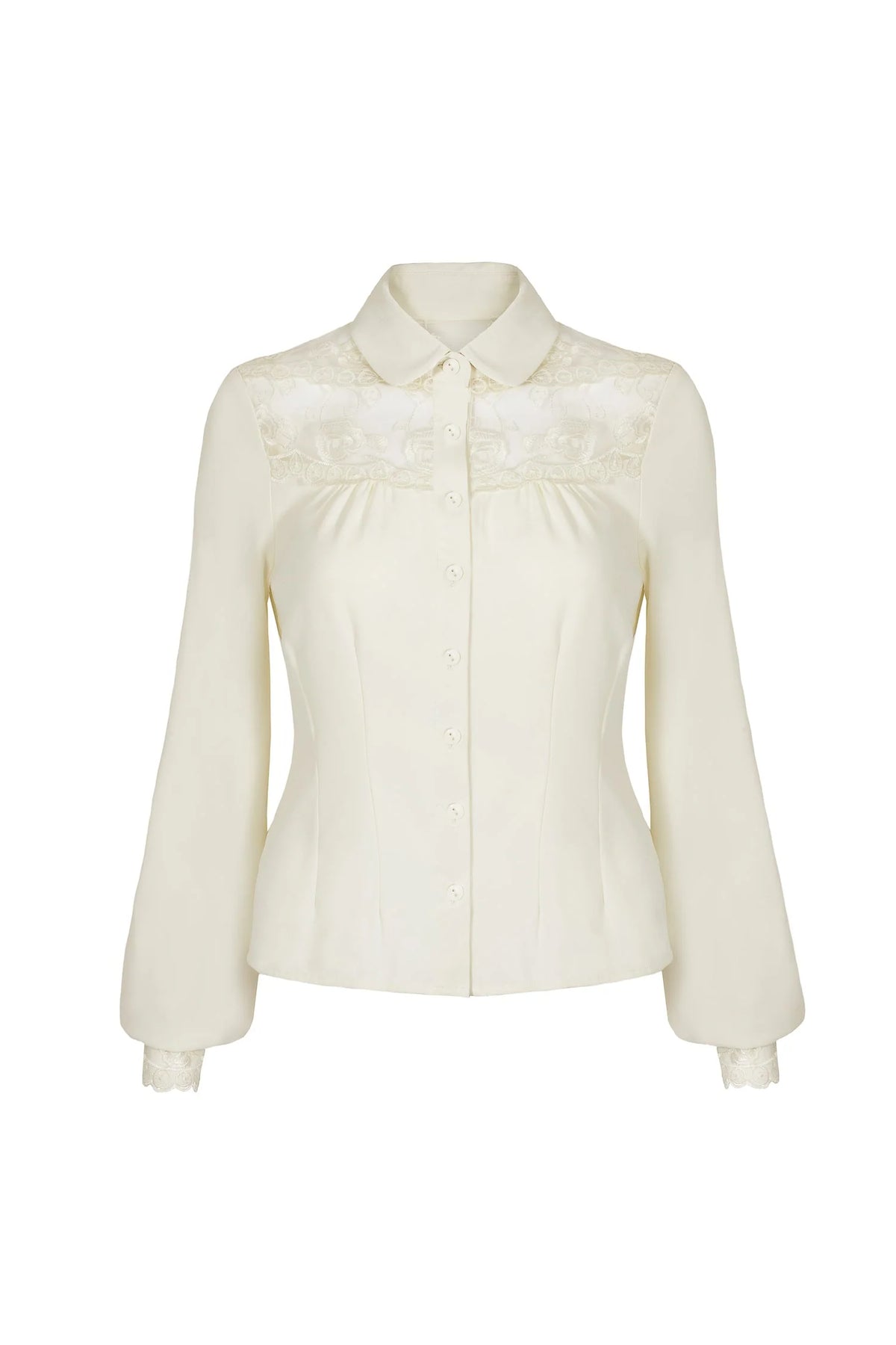 Lucille Vintage Bluse in ivory