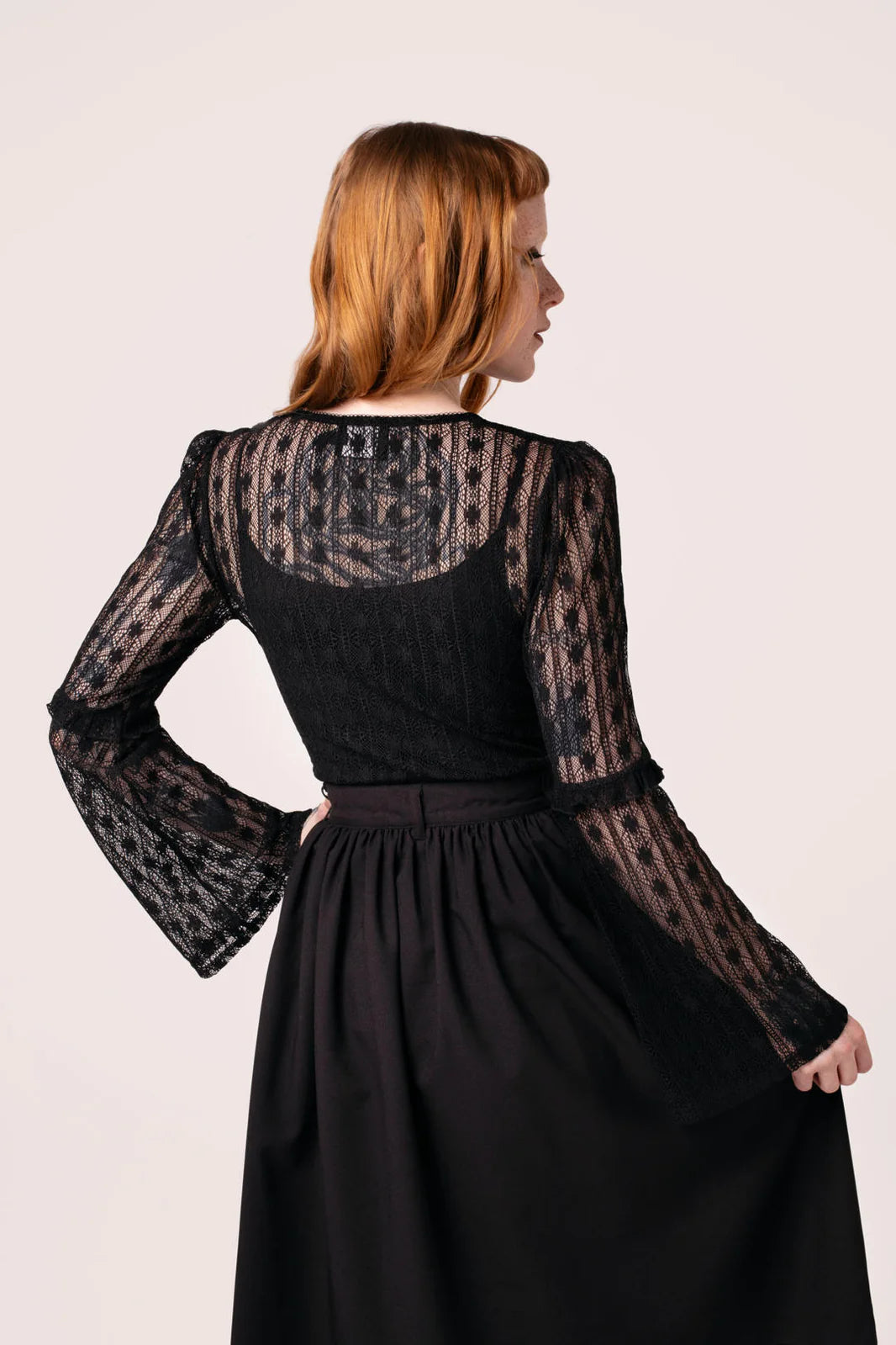 Rhianne Top - Gothic Bluse mit Spitze