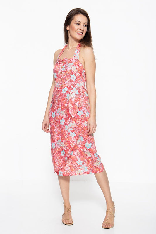 Tropical Wiggle Dress rosé und grün