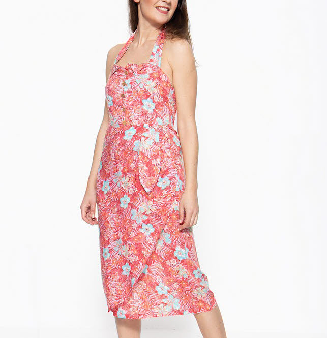 Tropical Wiggle Dress rosé und grün