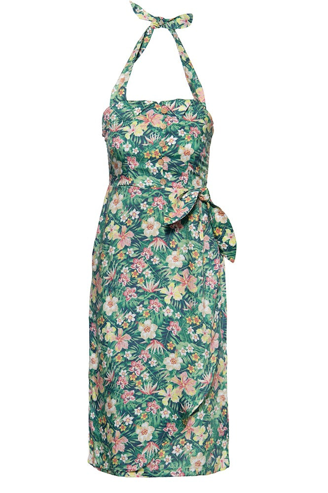 Tropical Wiggle Dress rosé und grün
