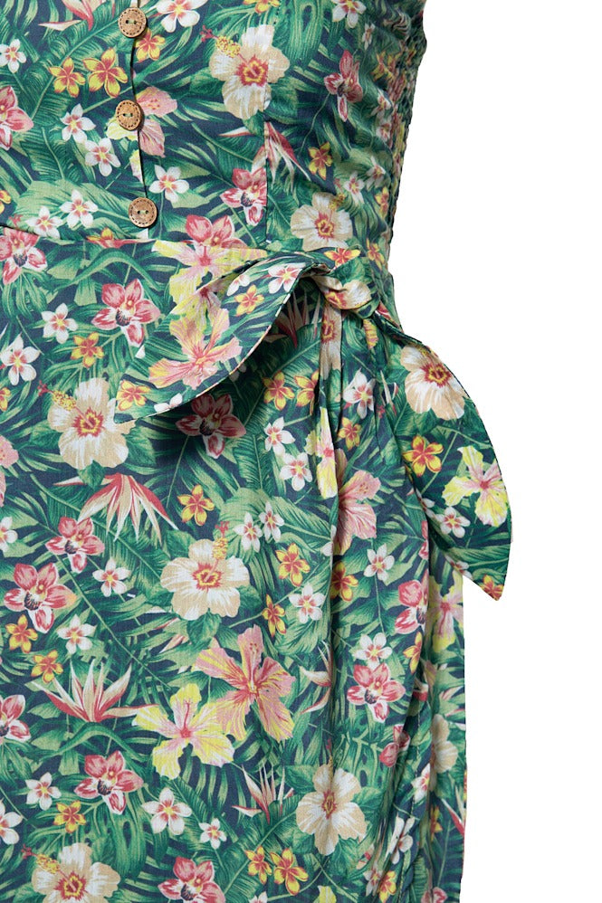 Tropical Wiggle Dress rosé und grün