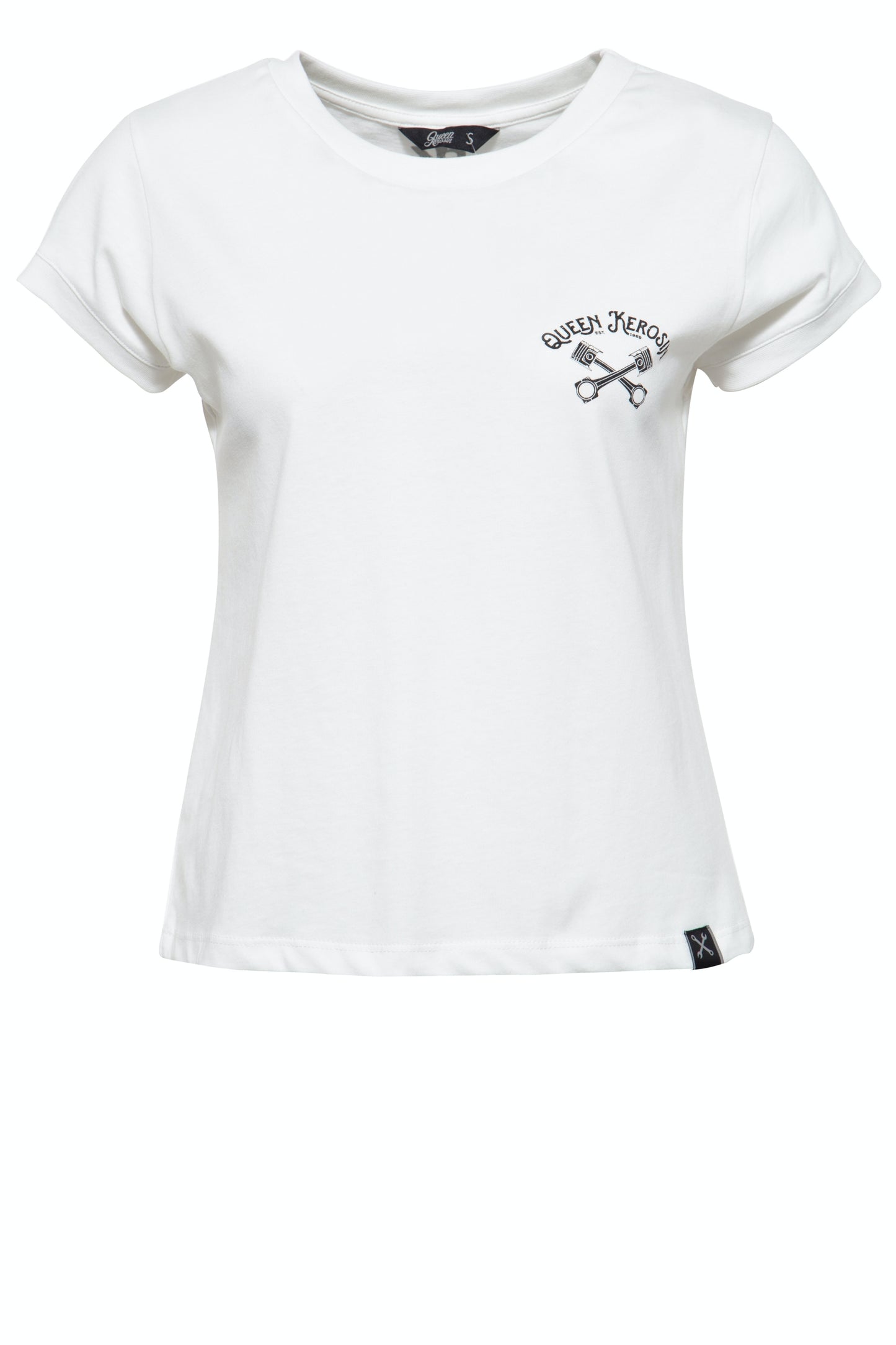 Queen Kerosin T-Shirt QK Heart loose fit weiß