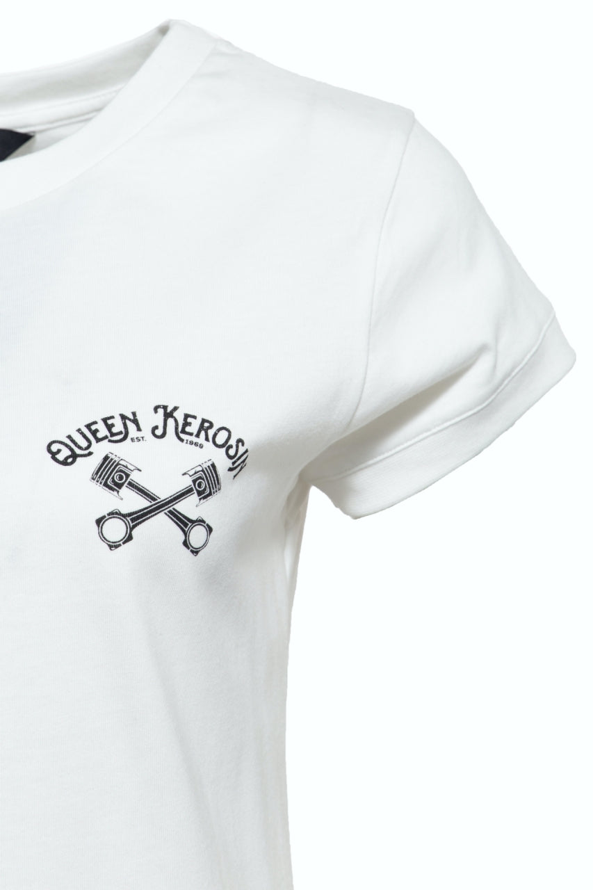 Queen Kerosin T-Shirt QK Heart loose fit weiß