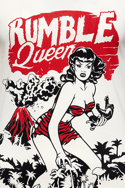 Queen Kerosin T-Shirt Rumble in the Jungle weiß