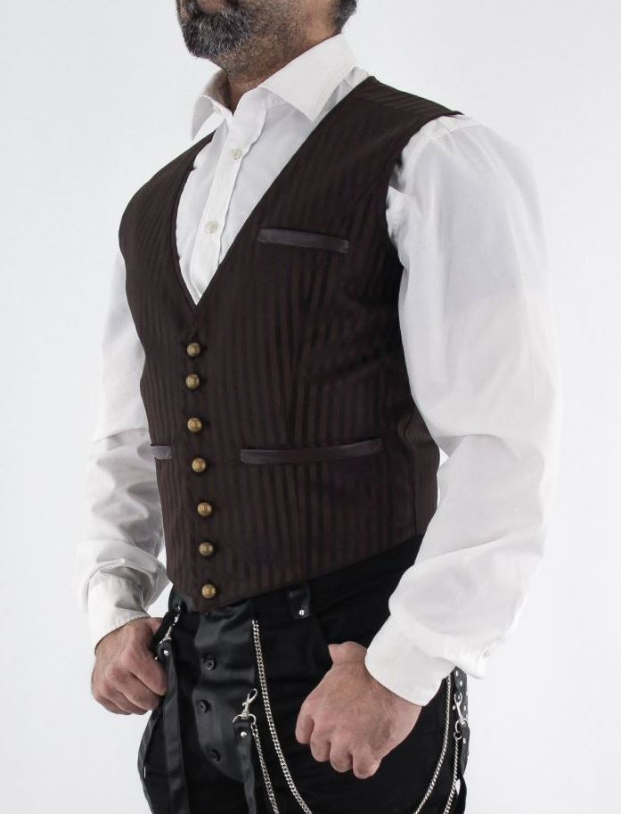 Steampunk Weste braun