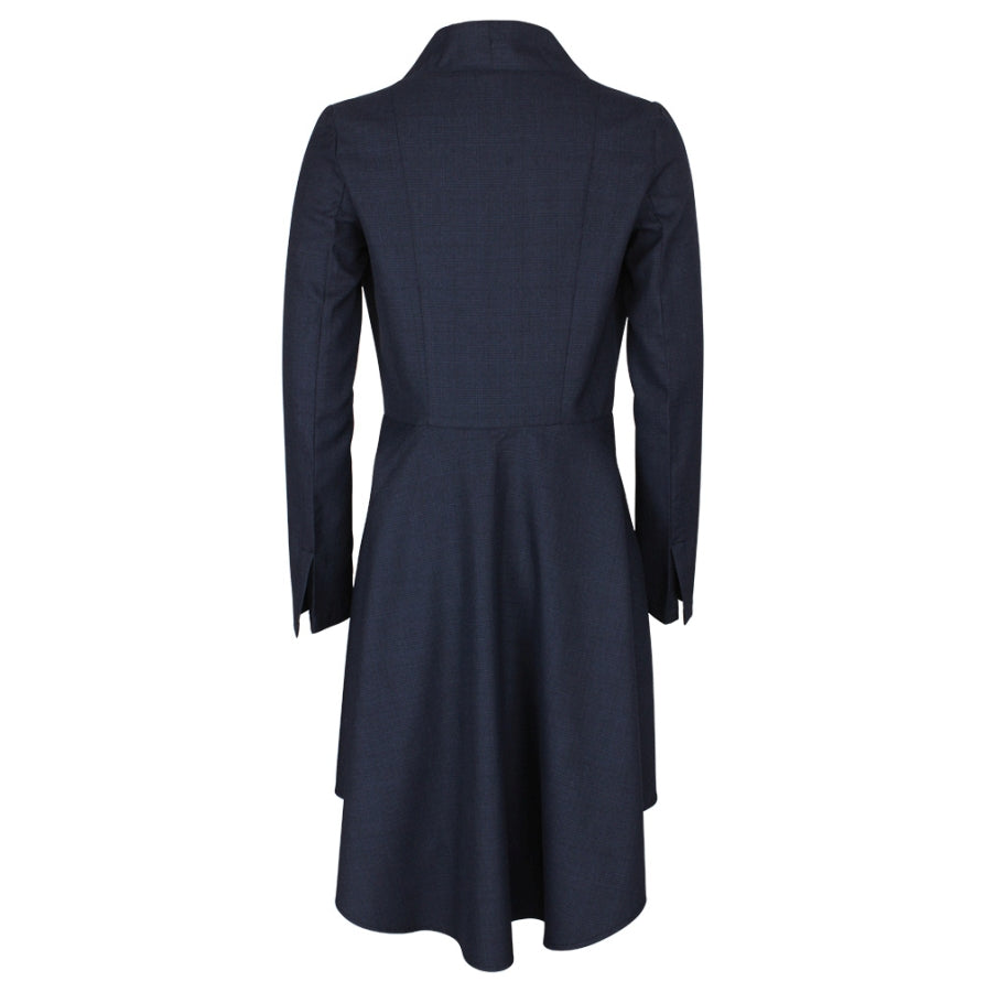 Glen Plaid Steampunk Gehrock in blau