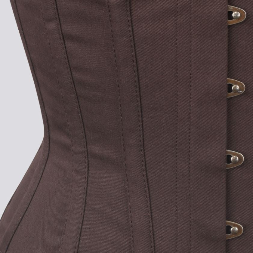 Vintage Korsett Unterbrust Twill braun