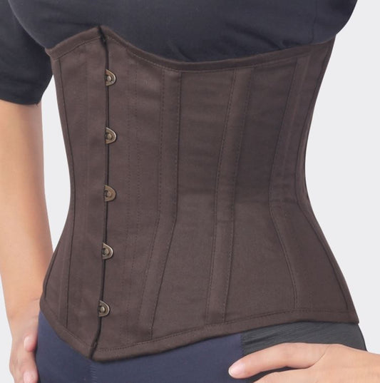 Vintage Korsett Unterbrust Twill braun