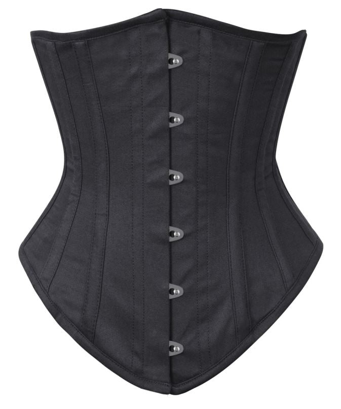 Taillen-Korsett Twill schwarz