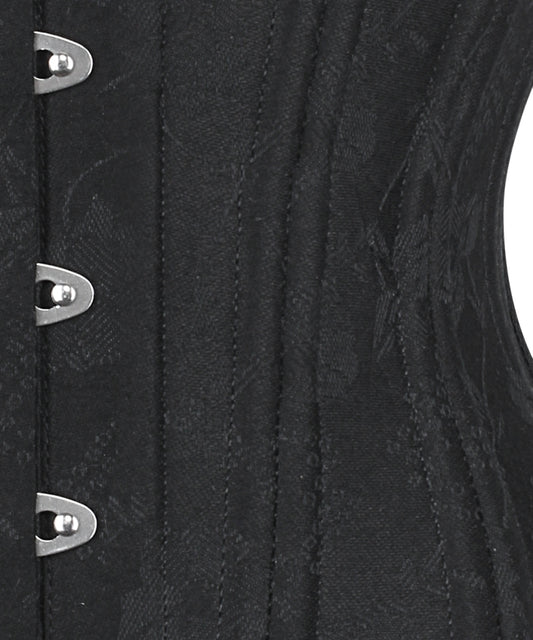 Taillen-Korsett Brokat schwarz