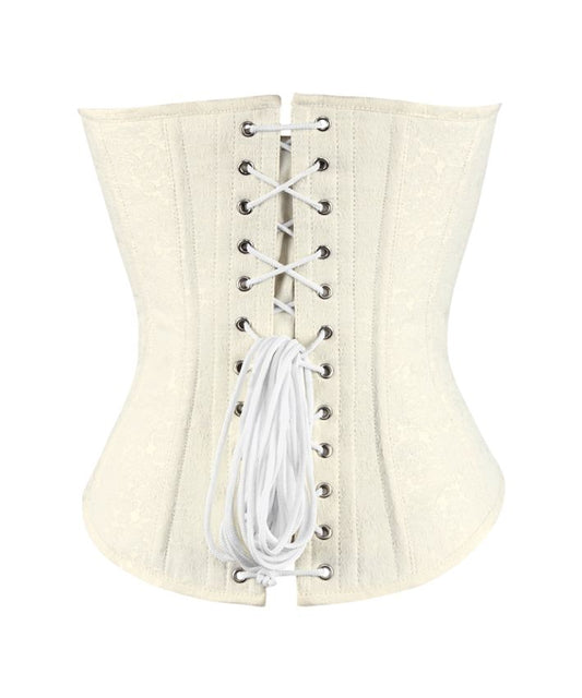 Inezz Vollbrust-Korsett Brokat elfenbein