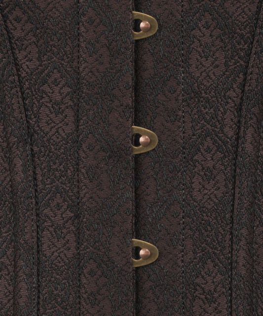 Korsett Brokat braun Vollbrust