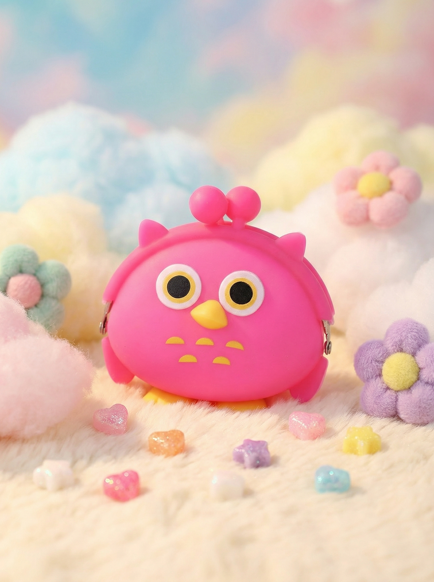 Cute Pink Owl Geldbörse