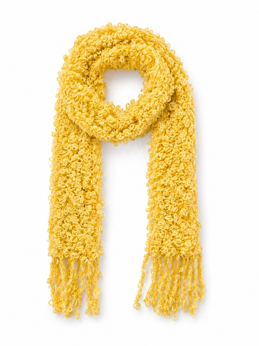 Sommer Schal mit Fransen gelb