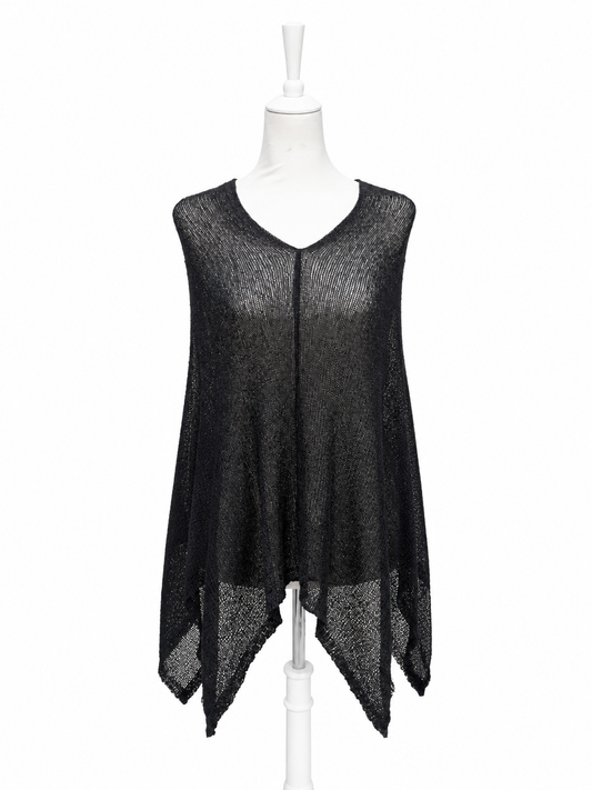 Netz Poncho - schwarzes Netz Cape