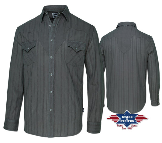 Western-Hemd Robin in grau und schwarz