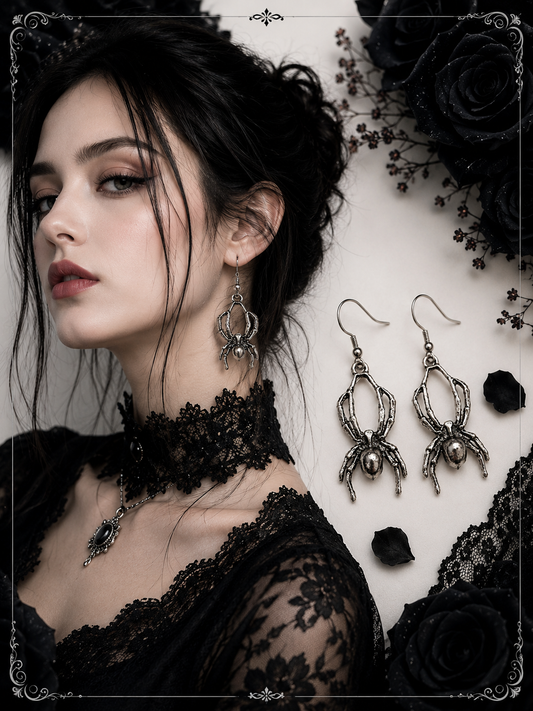 Ohrringe Spider - Gothic Ohrringe mit Spinnen