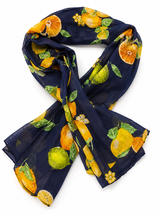Baumwolltuch Lemon - Halstuch mit Zitronen