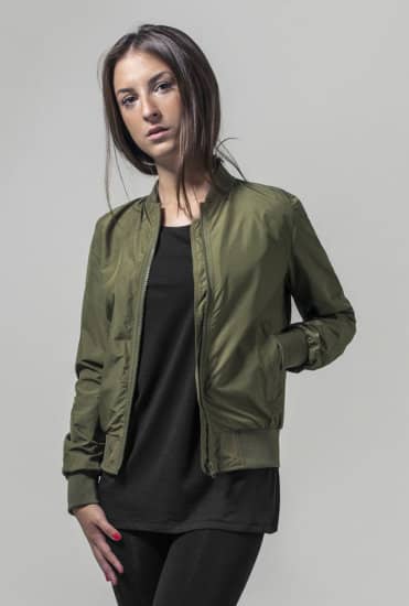 Ladies Bomberjacke olive - leichte Retro Sommerjacke